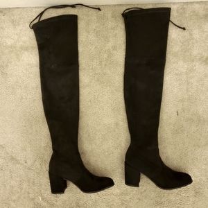 BRAND NEW Kaitlyn Pan Paige Slim Fit Over The Knee Block Heel Boots